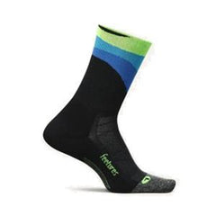 Feetures Elite Ultra Light Cushion Mini-Crew - Rhythmic Black